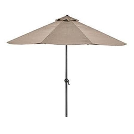 Grilltown J & J Global 9 ft. Steel Taupe Umbrella GR2669812